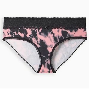 WIDE LACE TRIM HIPSTER PANTY - TIE DYE